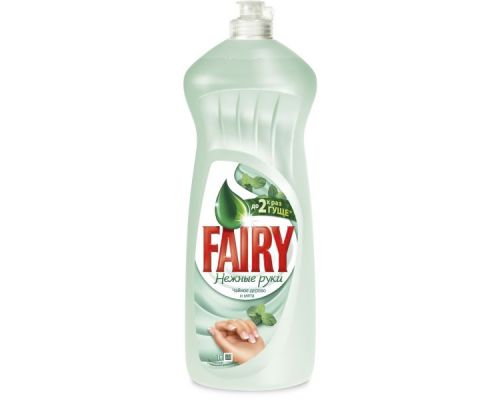 Средство моющее для посуды Нежные руки, Чайное дерево и мята 1л Fairy Средство моющее для посуды Нежные руки, Чайное дерево и мята 1л Fairy