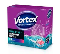 Таблетки для посудомоечной машины бесфосфатные all in 1 20шт Vortex