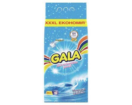 Порошок для стирки автомат Color Морская свежесть 8кг Gala