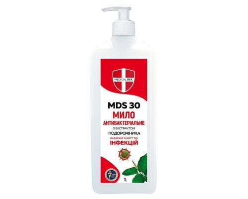 Крем мыло жидкое антибактериальное MDS 30 с дозатором 950мл Medical Def Крем мыло жидкое антибактериальное MDS 30 с дозатором 950мл Medical Def
