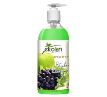 Крем мыло жидкое яблоко виноград с дозатором 1л Ecolan