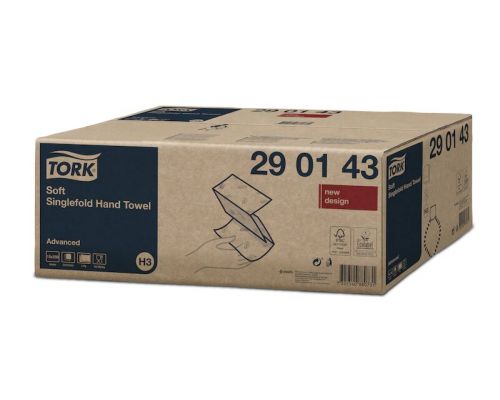 Рушники паперові листові Advanced H3, V білі 2-х сл 250л Tork 290143