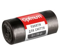 Пакети для сміття чорні HD 35л 50шт 45*54см OPTIMUM