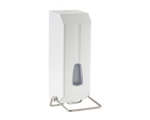 Дозатор жидкого мыла локтевой пластик белый 1,2л Mar Plast 736w