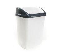 Ведро мусорное с крышкой пластик, белое (27л), ВП-27