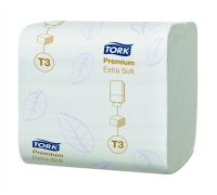 Бумага туалетная белая листовая мягкая Premium T3, 2 слоя 252л Tork 114276