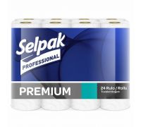 Бумага туалетная белая 3 слоя 18,6м 24рул Selpak Pro Premium
