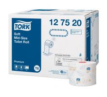 Бумага туалетная белая мягкая Premium T6 2 слоя 90м Tork 127520