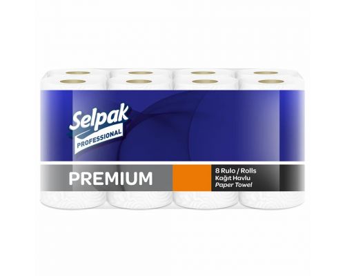 Полотенца бумажные белые 3 слоя 11,25м 8рул Selpak Pro Premium Полотенца бумажные белые 3 слоя 11,25м 8рул Selpak Pro Premium