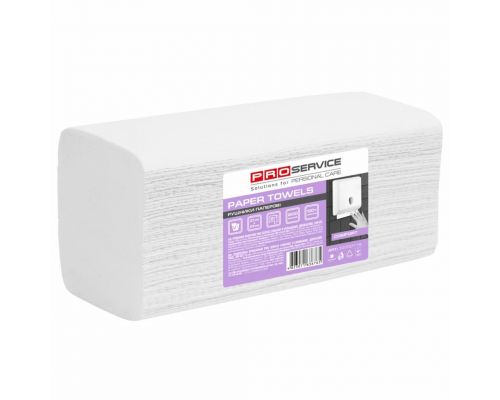 Полотенца бумажные V белые 2 слоя 200шт PROservice Comfort Полотенца бумажные V белые 2 слоя 200шт PROservice Comfort