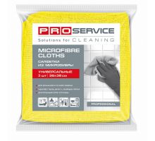 Салфетка микрофибра универсальная желтая 38*38см 320г/м2 3шт PROservice