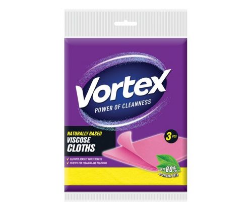 Салфетка вискозная универсальная 40*38см 3шт Vortex Салфетка вискозная универсальная 40*38см 3шт Vortex