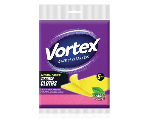 Салфетка вискозная универсальная 40*38см 5шт Vortex Салфетка вискозная универсальная 40*38см 5шт Vortex