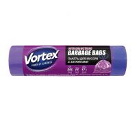 Пакеты для мусора с завязками фиолетовые HD Стандарт 35л 15шт Vortex