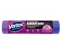 Пакеты для мусора с завязками синие LD 60л 10шт Vortex