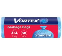 Пакеты для мусора синие 35л 30шт 50*60см Vortex