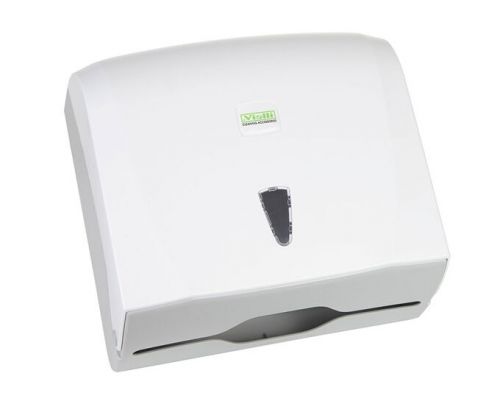 Диспенсер листовых полотенец Z, V пластик белый Vialli K.40