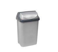 Ведро мусорное с крышкой ROLLTOP пластик серебро 25л KEE 0454.1