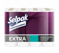 Бумага туалетная белая 2 слоя 22,3м 24рул Selpak Pro Extra