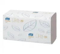 Полотенца бумажные листовые супер мягкие Premium H2, Z белые 2 слоя 110л Tork Xpress 100288