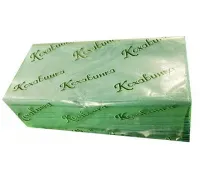 Полотенца бумажные листовые V зеленые 1 слой 25*23см 170л Кохавинка