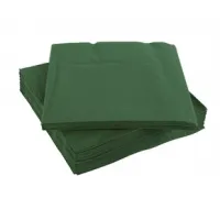 Салфетки бумажные темно-зеленые 1/4  2 слоя 33*33см 100шт Papero